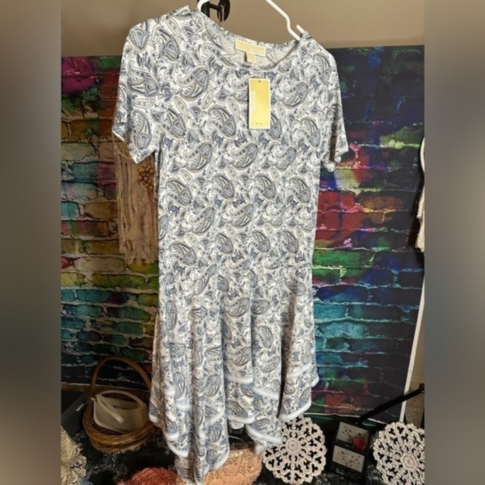 NWT Michael  Michael Kors Paisley Dress, Size P/S